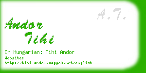 andor tihi business card